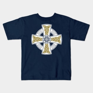 Celtic High Cross Decorative Knotwork 12 Kids T-Shirt